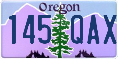 OR license plate 145QAX