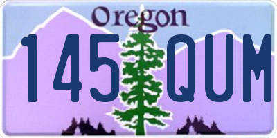 OR license plate 145QUM