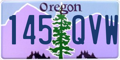 OR license plate 145QVW