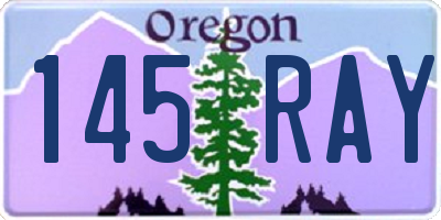 OR license plate 145RAY