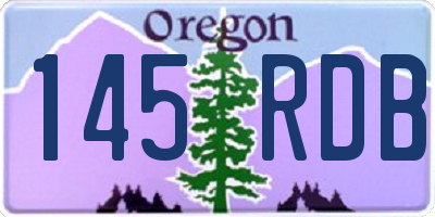 OR license plate 145RDB