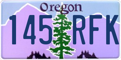 OR license plate 145RFK