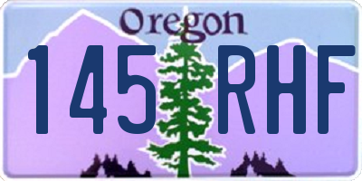 OR license plate 145RHF