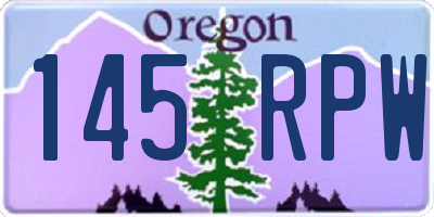 OR license plate 145RPW