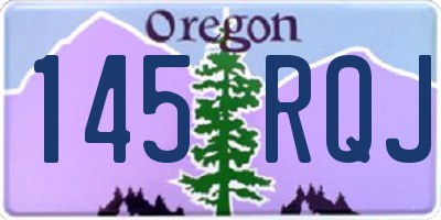 OR license plate 145RQJ
