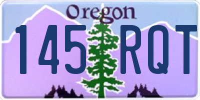 OR license plate 145RQT