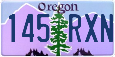 OR license plate 145RXN