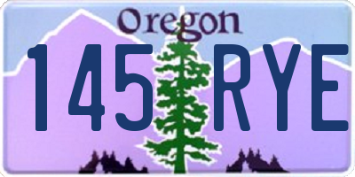 OR license plate 145RYE