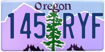 OR license plate 145RYF
