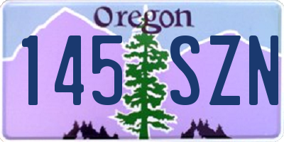 OR license plate 145SZN