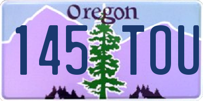 OR license plate 145TOU