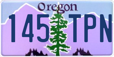 OR license plate 145TPN