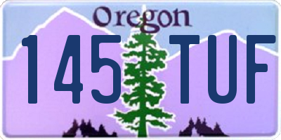 OR license plate 145TUF