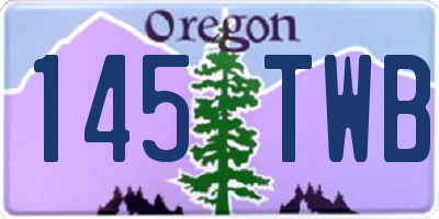 OR license plate 145TWB