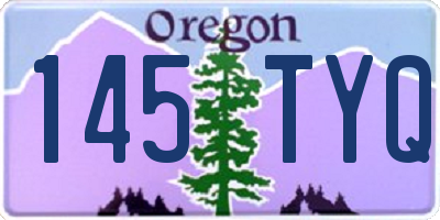 OR license plate 145TYQ