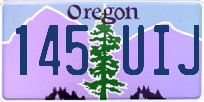 OR license plate 145UIJ