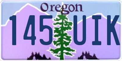 OR license plate 145UIK