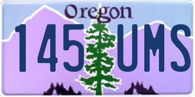 OR license plate 145UMS