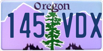 OR license plate 145VDX