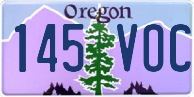 OR license plate 145VOC