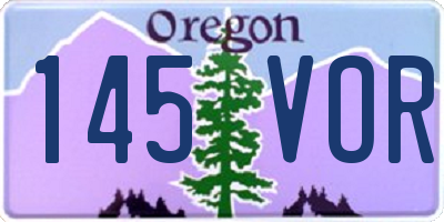 OR license plate 145VOR
