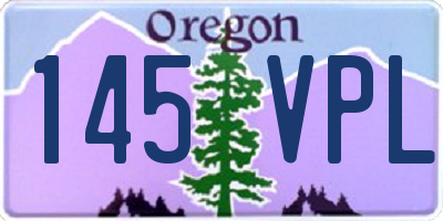 OR license plate 145VPL