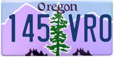 OR license plate 145VRO
