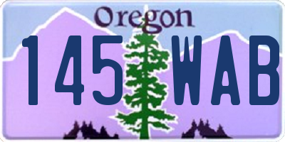 OR license plate 145WAB