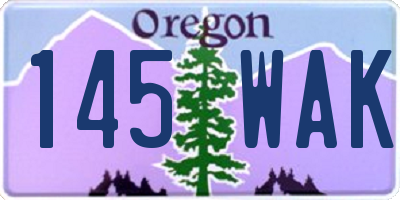 OR license plate 145WAK