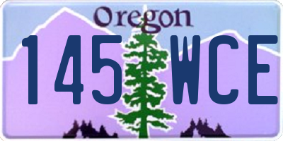 OR license plate 145WCE