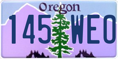 OR license plate 145WEO