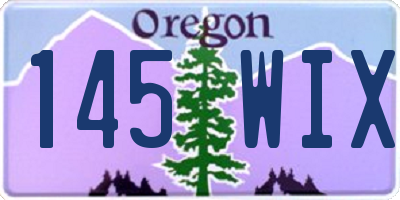OR license plate 145WIX