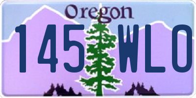 OR license plate 145WLO