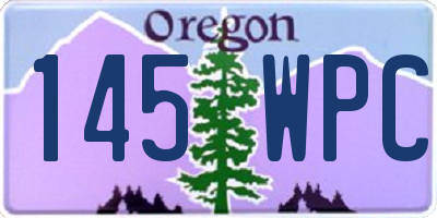 OR license plate 145WPC