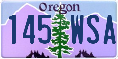 OR license plate 145WSA