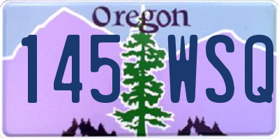 OR license plate 145WSQ