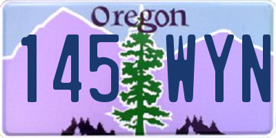 OR license plate 145WYN