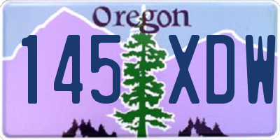 OR license plate 145XDW