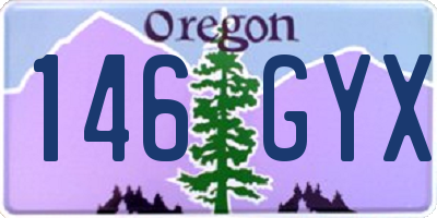 OR license plate 146GYX