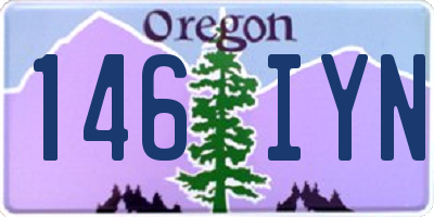 OR license plate 146IYN