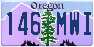OR license plate 146MWI