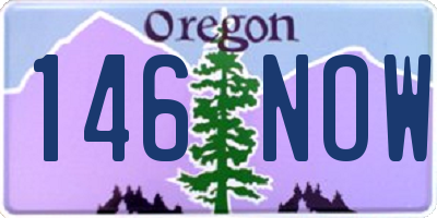 OR license plate 146NOW
