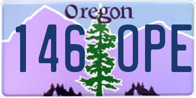 OR license plate 146OPE