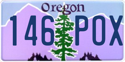 OR license plate 146POX