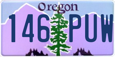 OR license plate 146PUW