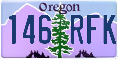 OR license plate 146RFK