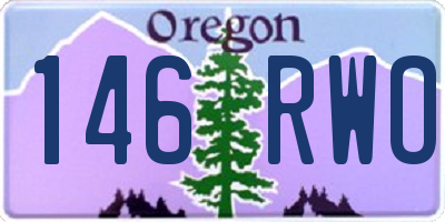 OR license plate 146RWO