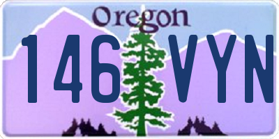 OR license plate 146VYN