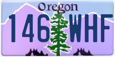 OR license plate 146WHF