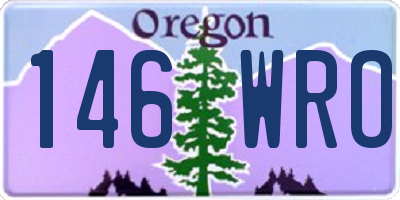 OR license plate 146WRO